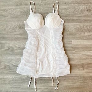 Victoria’s Secret vintage white mesh sheer push-up padded lingerie 36B